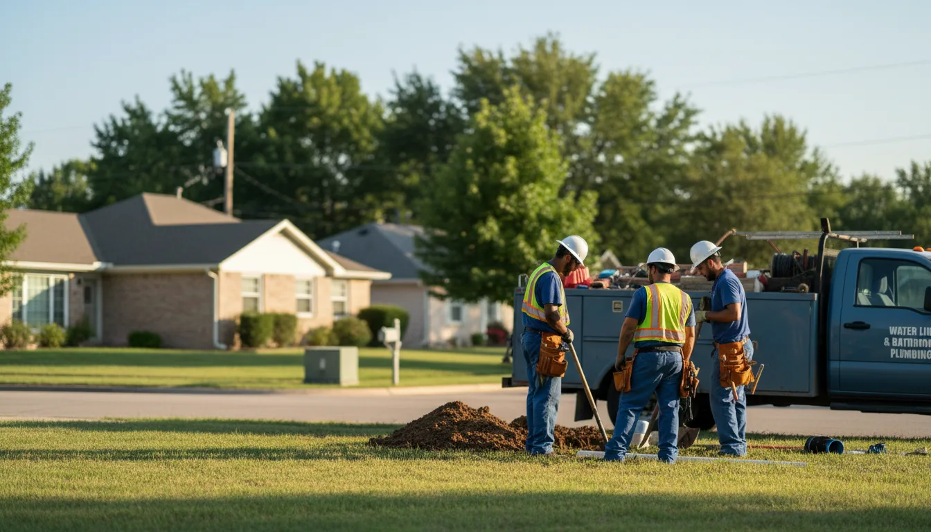 Residential water line and bathroom plumbing service in Colton, OR